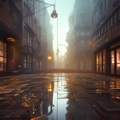 Just a silent street.  false