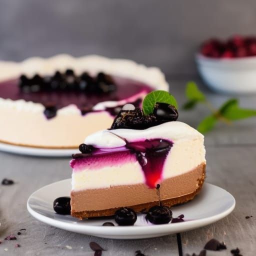 Huckleberry Cheescake.  by @Marie Brittain