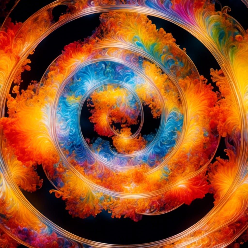 <lora:glass:1.0> Psychedelic swirling stormy skies
