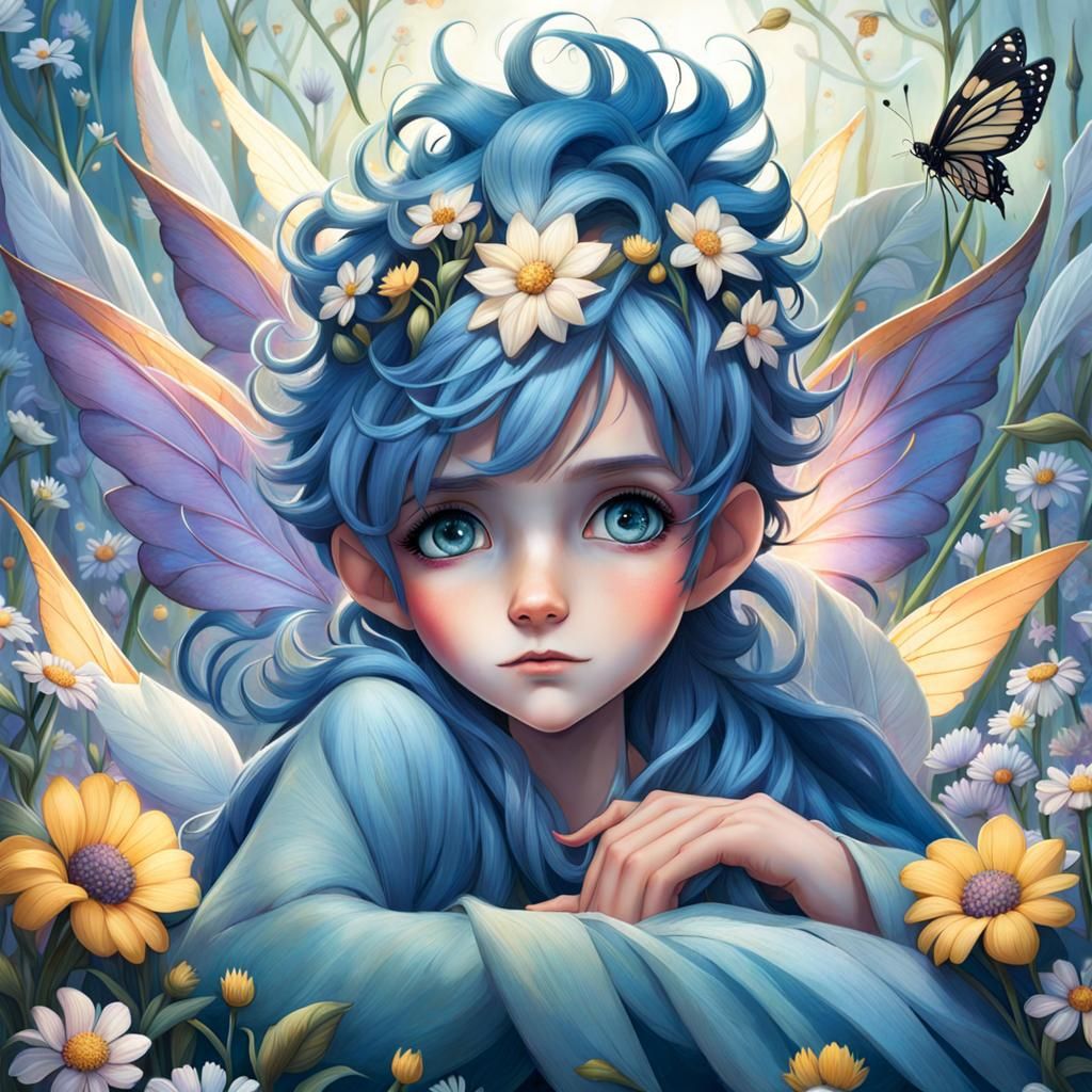 Sad fairy no 4 - AI Generated Artwork - NightCafe Creator