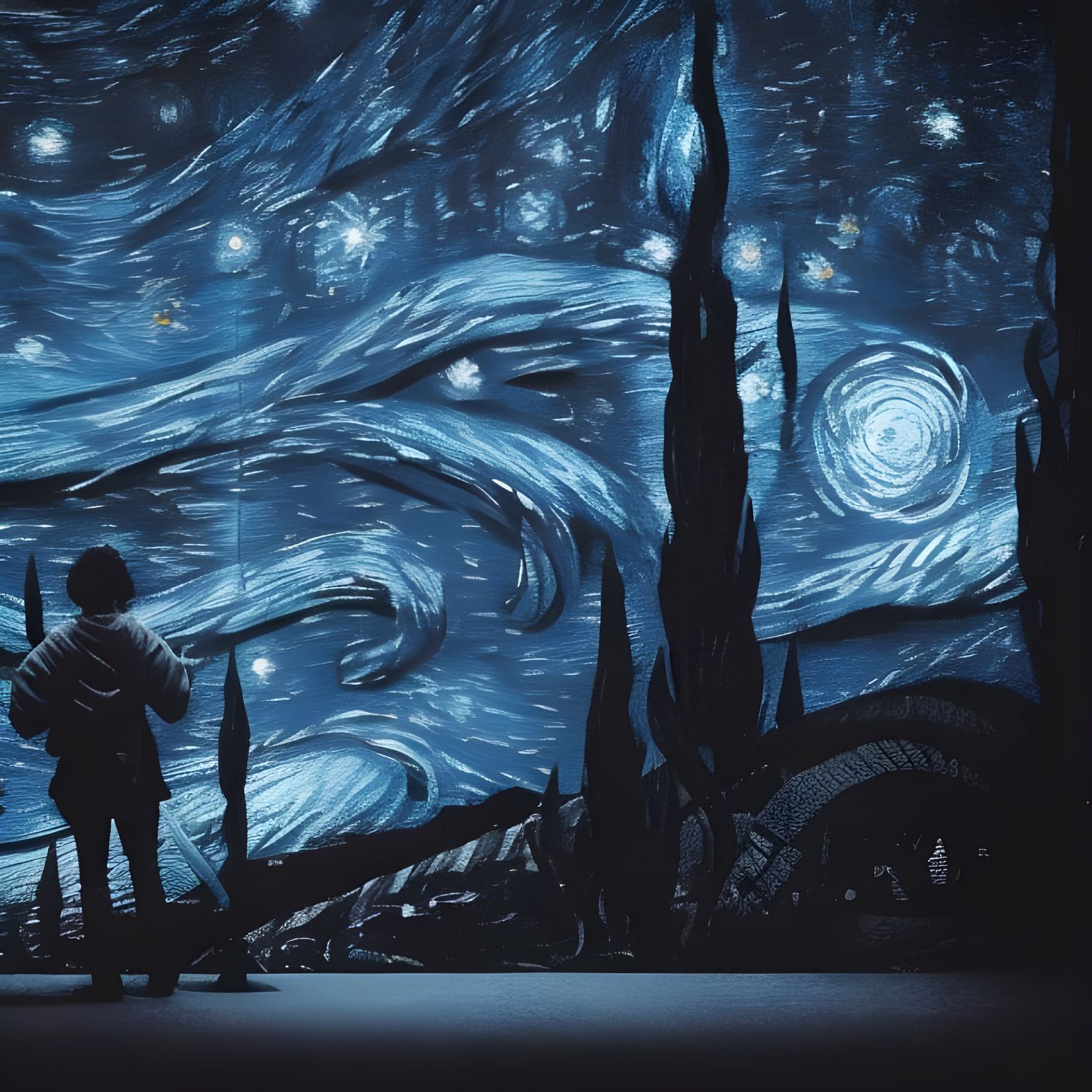 The Other Side of Starry Night  by @Queren