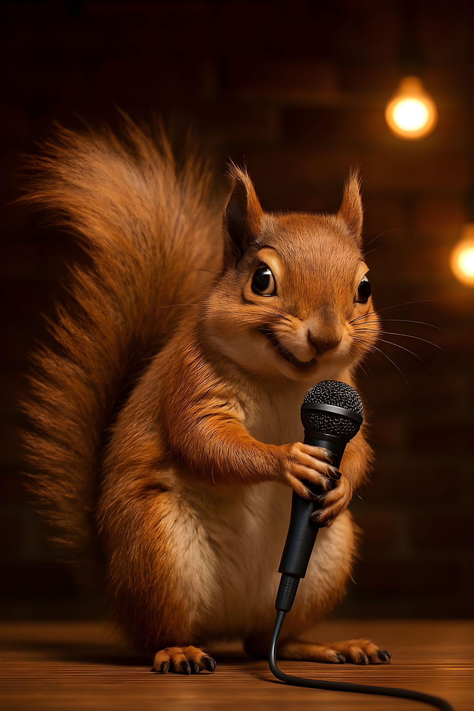 Two skunks walk into a bar.