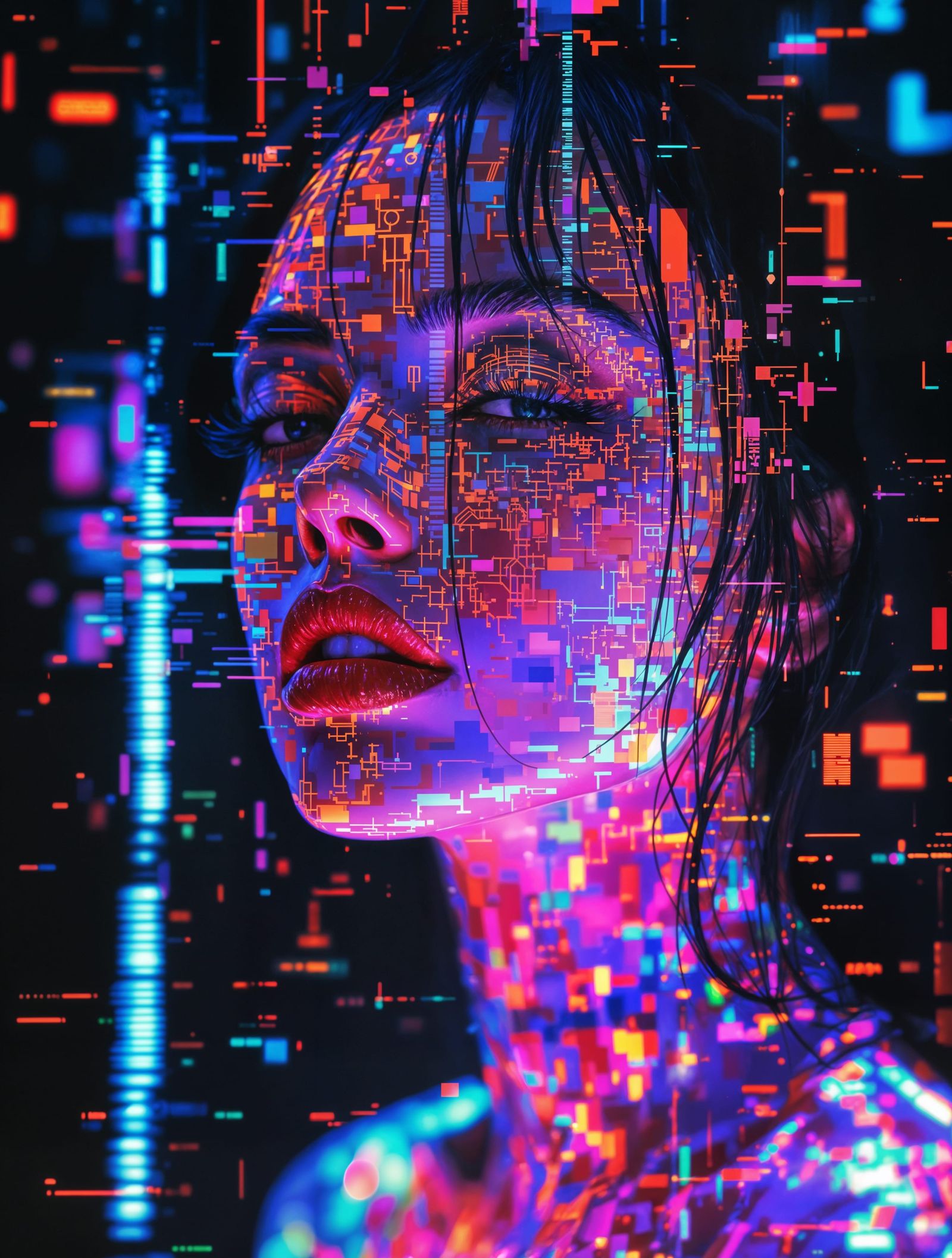 Holographic Vaporwave Glitch  by @Lady Anne