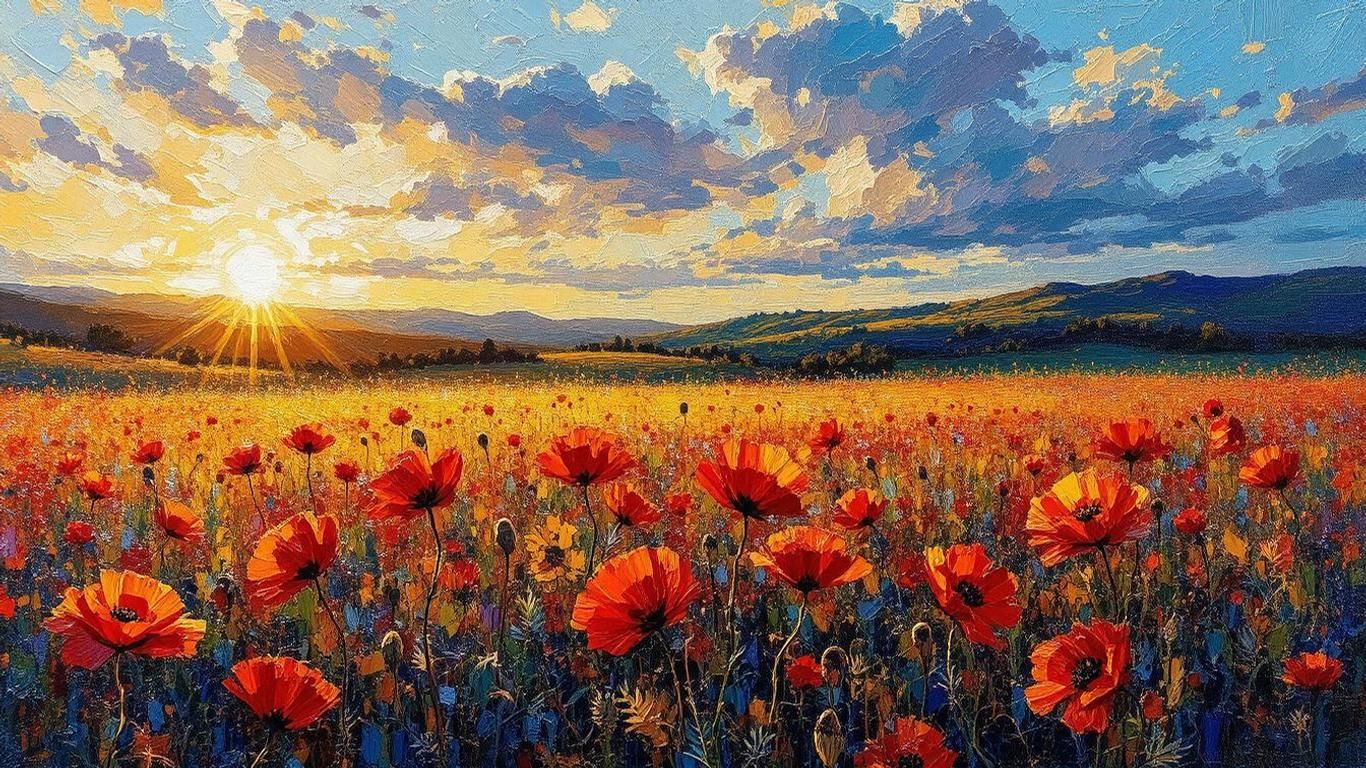 Poppy field  by @Kurt von Donnersberg