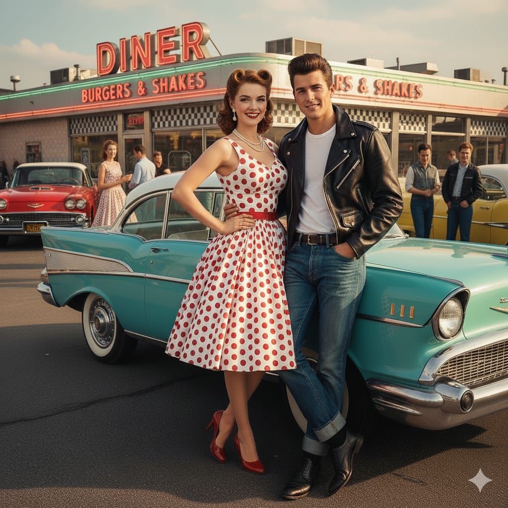 Rockabilly, pin-up style of the late 1950's