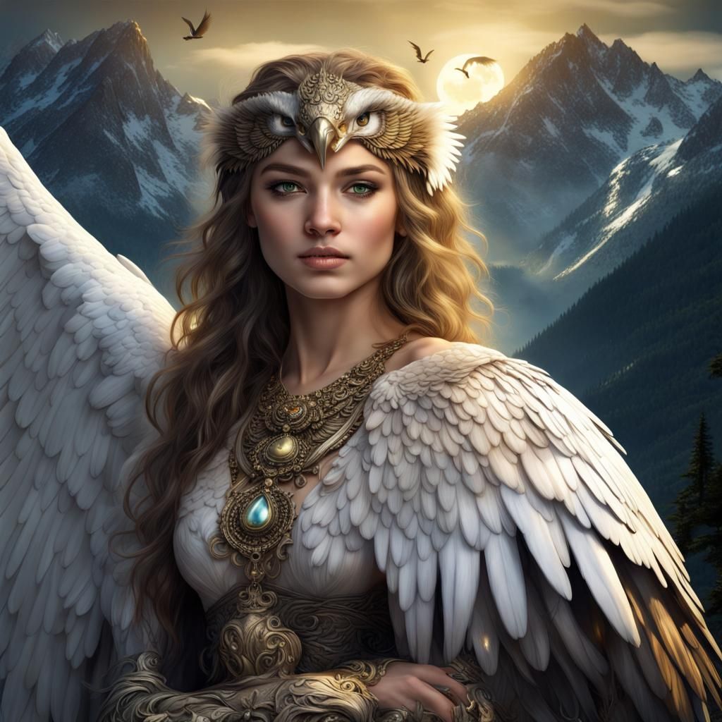 Goddess Of Eagles - Ai Generated Artwork - Nightcafe Creator