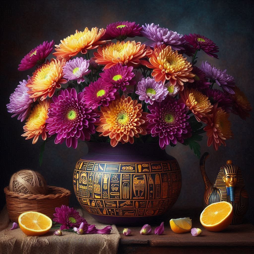 Still Life, with Mums