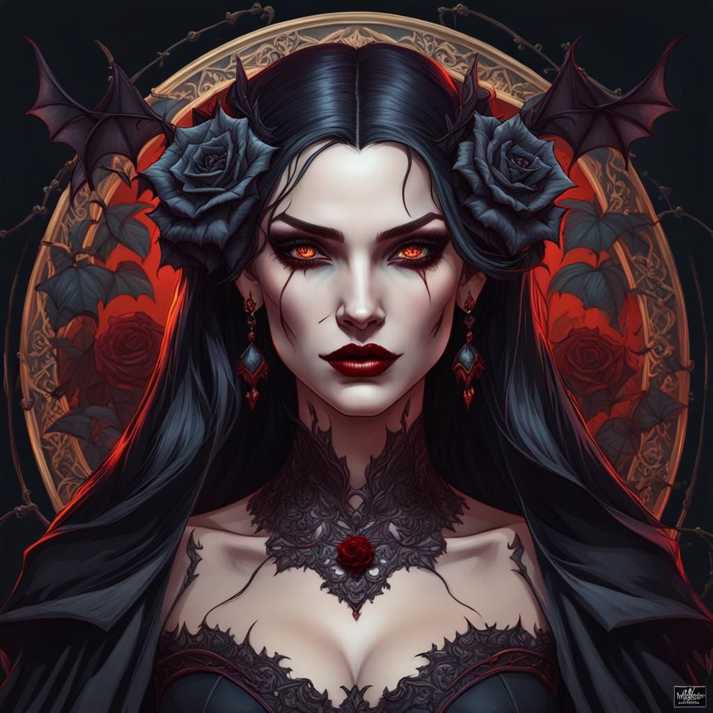 Beautiful vampire queen - AI Generated Artwork - NightCafe Creator