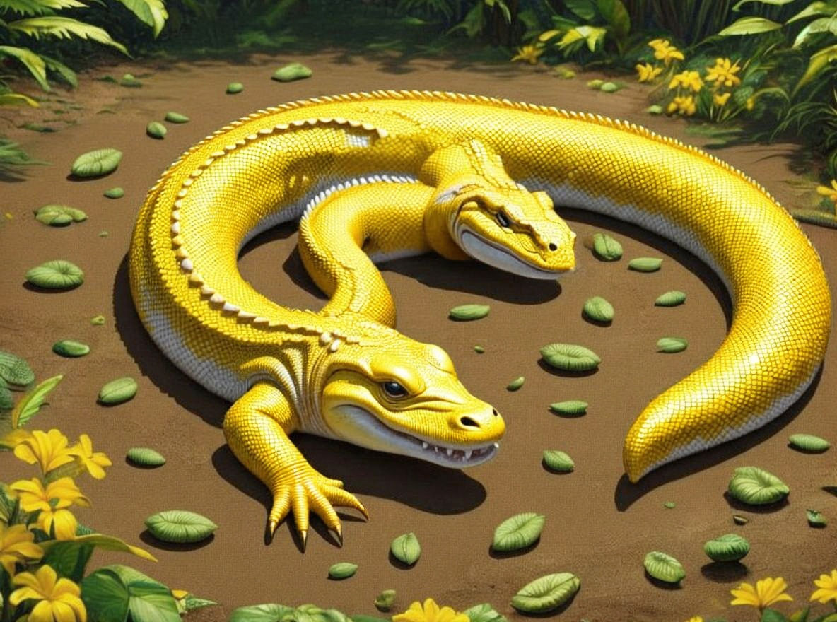 anaconda fighting an alligator blooper.. not even close  by @Mariska