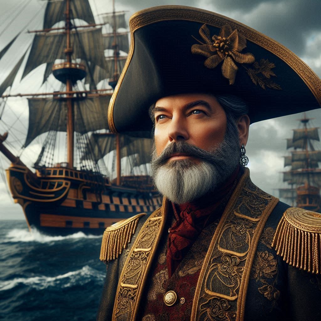 Commander Will Riker as Blackbeard on the Queen Anne's Revenge