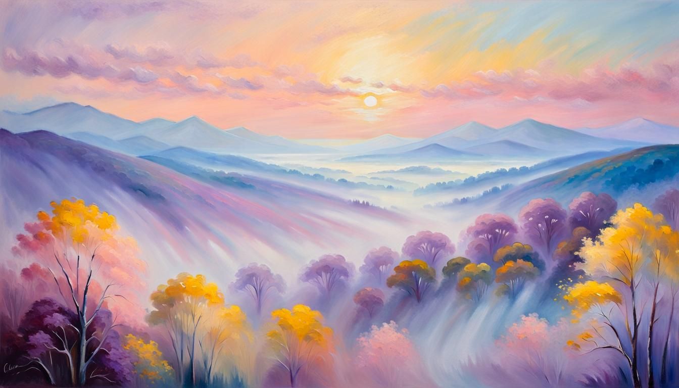 Fog Landscape   by @Textured Color