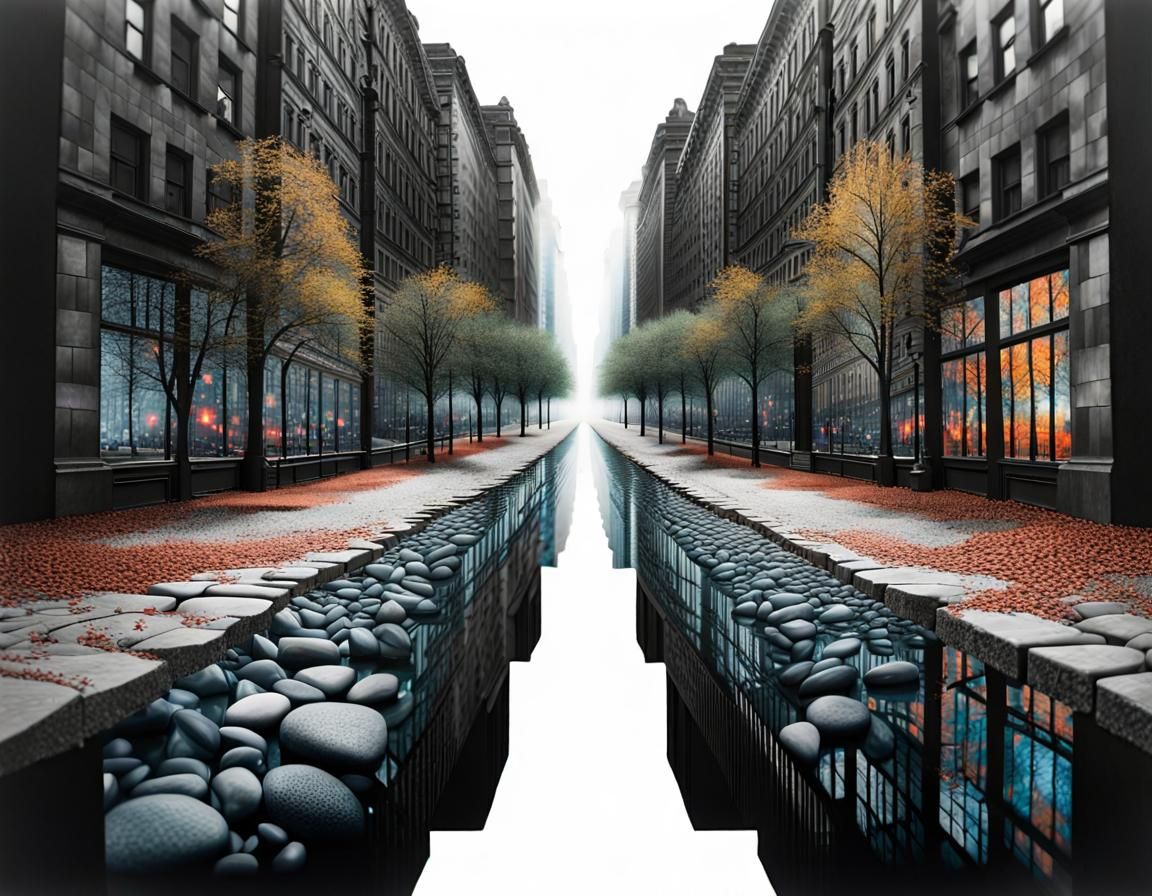 Surreal City Dreamscape in Salvador Dali Style