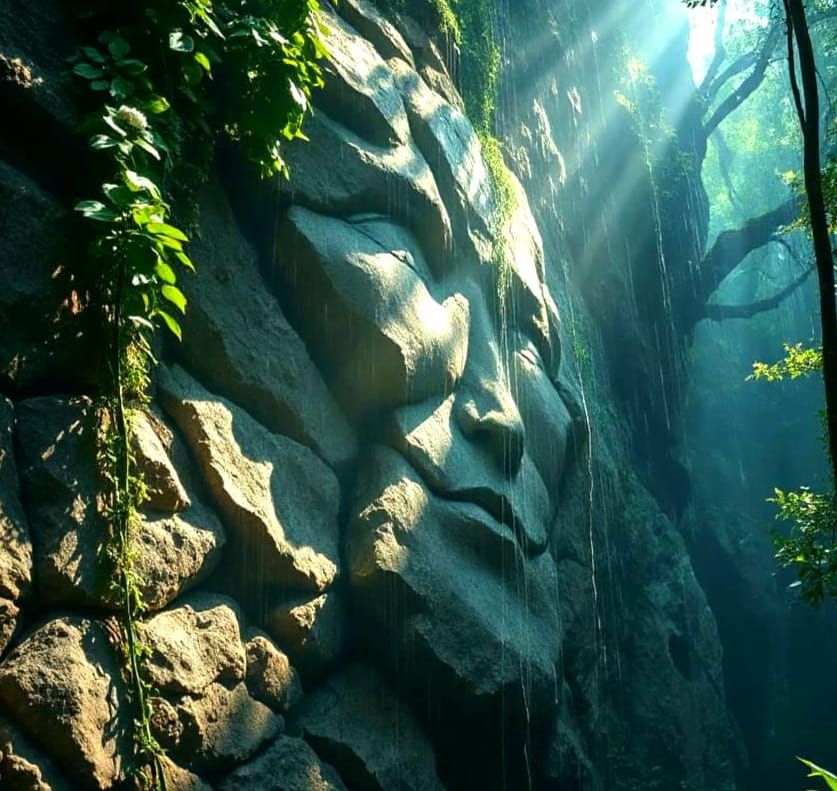 Forest Rock Face  by @Joanna7