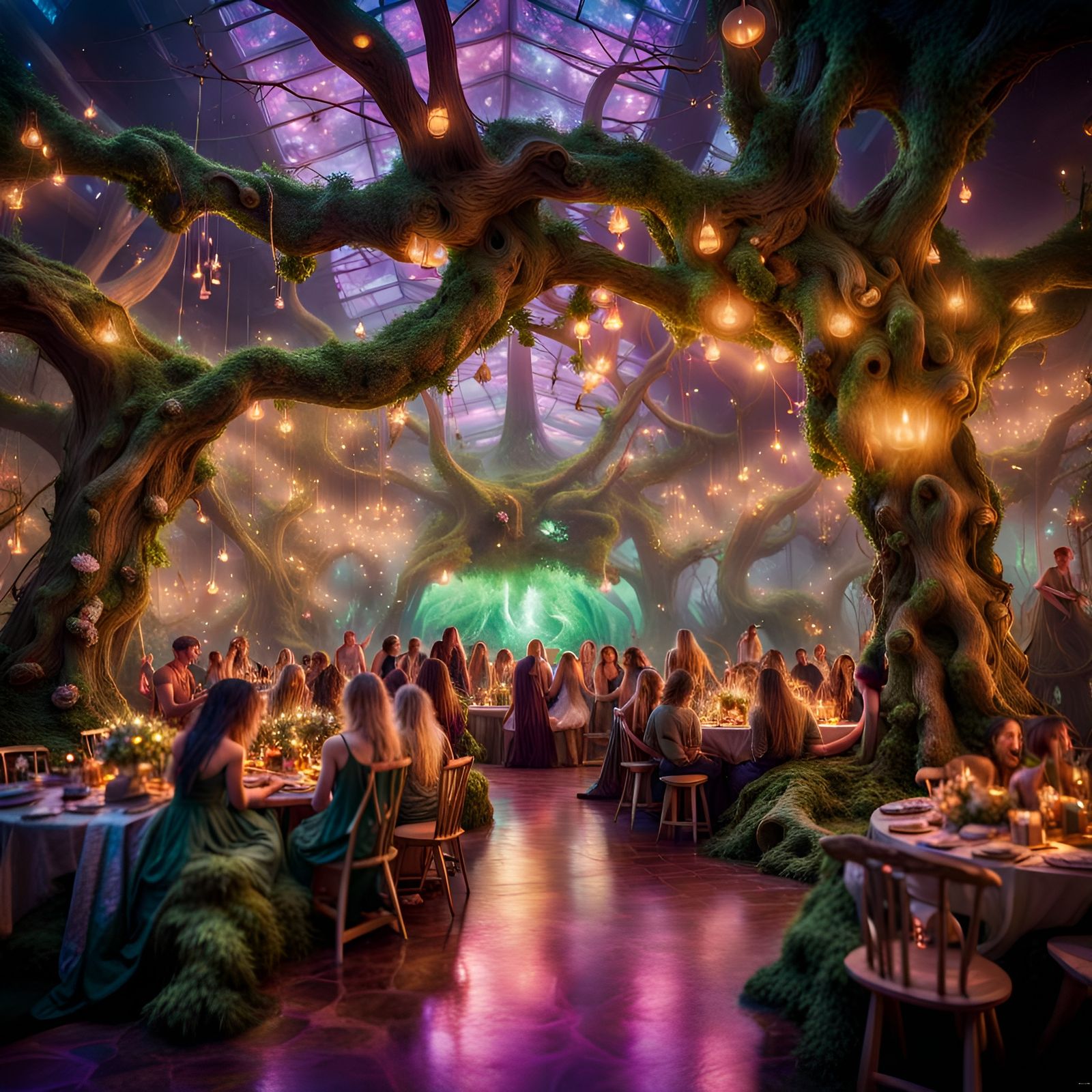 Enchanted Forest Festival AI Generated Artwork NightCafe Creator