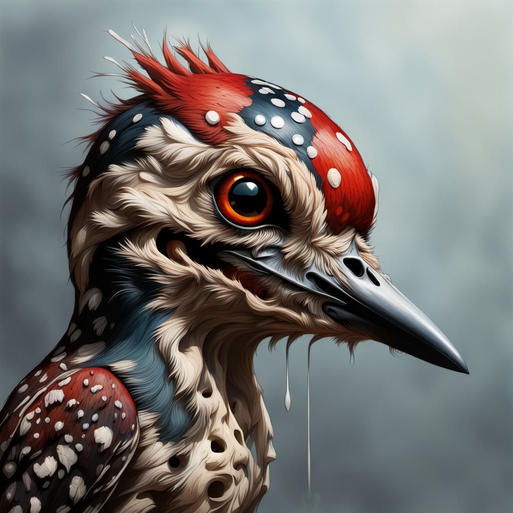 speckled woodpecker - AI Generated Artwork - NightCafe Creator