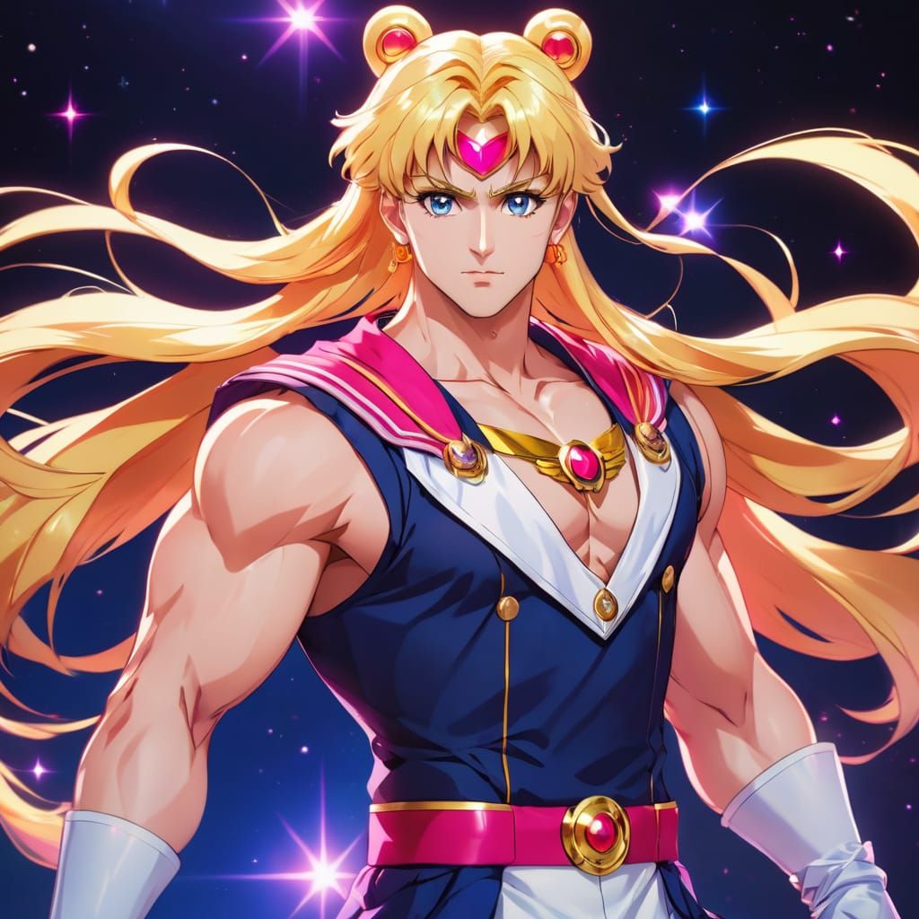 Herald cosplaying as Sailor Moon 😄💪🎀