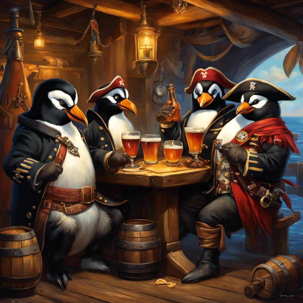 Penguin Pirates  by @Terri Tales