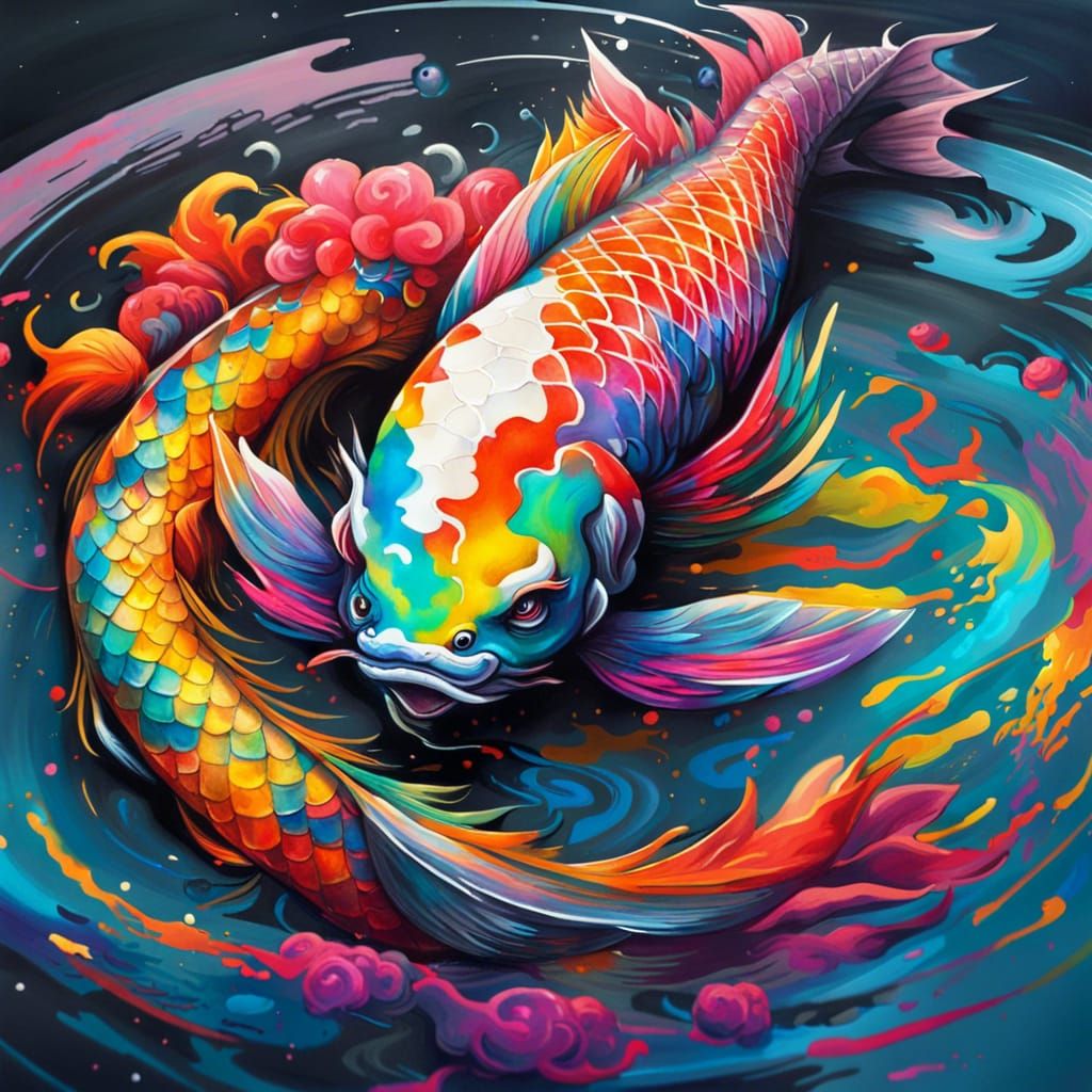 Colorful koi