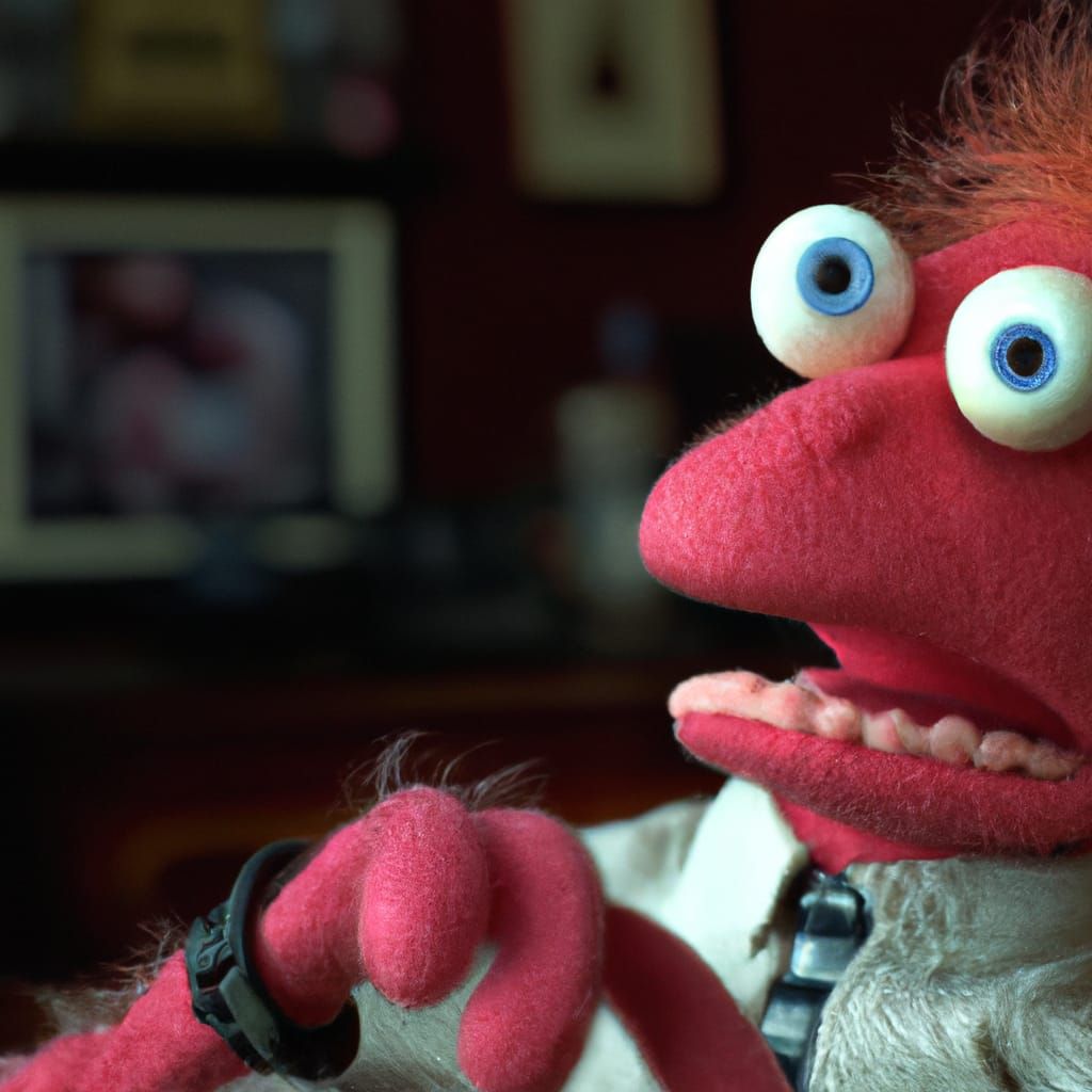 Dr. Zoidberg as a muppet ultrarealistic hyperdetailed meticulous