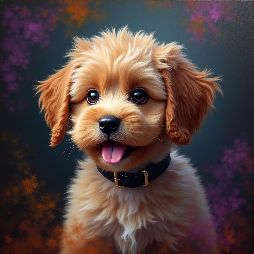 Portrait of a fluffy cute Puppy