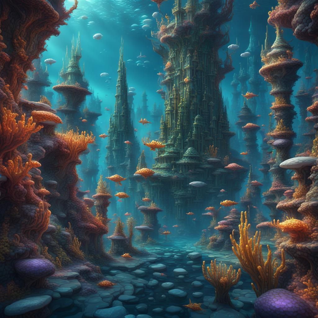 colourful underwater alien kingdom