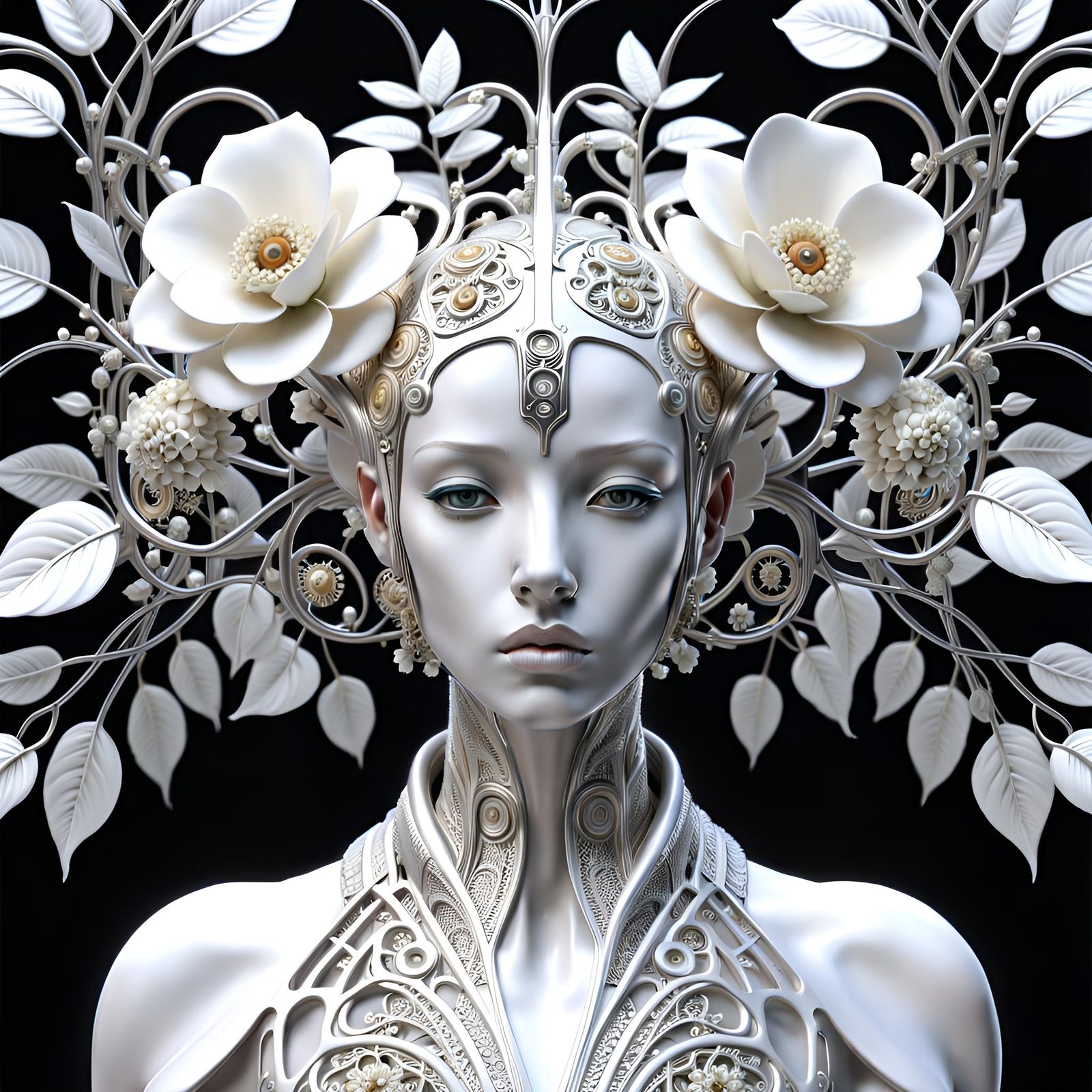 Porcelain Beauty - AI Generated Artwork - NightCafe Creator