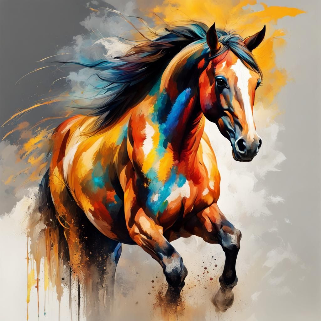 paint horse - AI Generated Artwork - NightCafe Creator