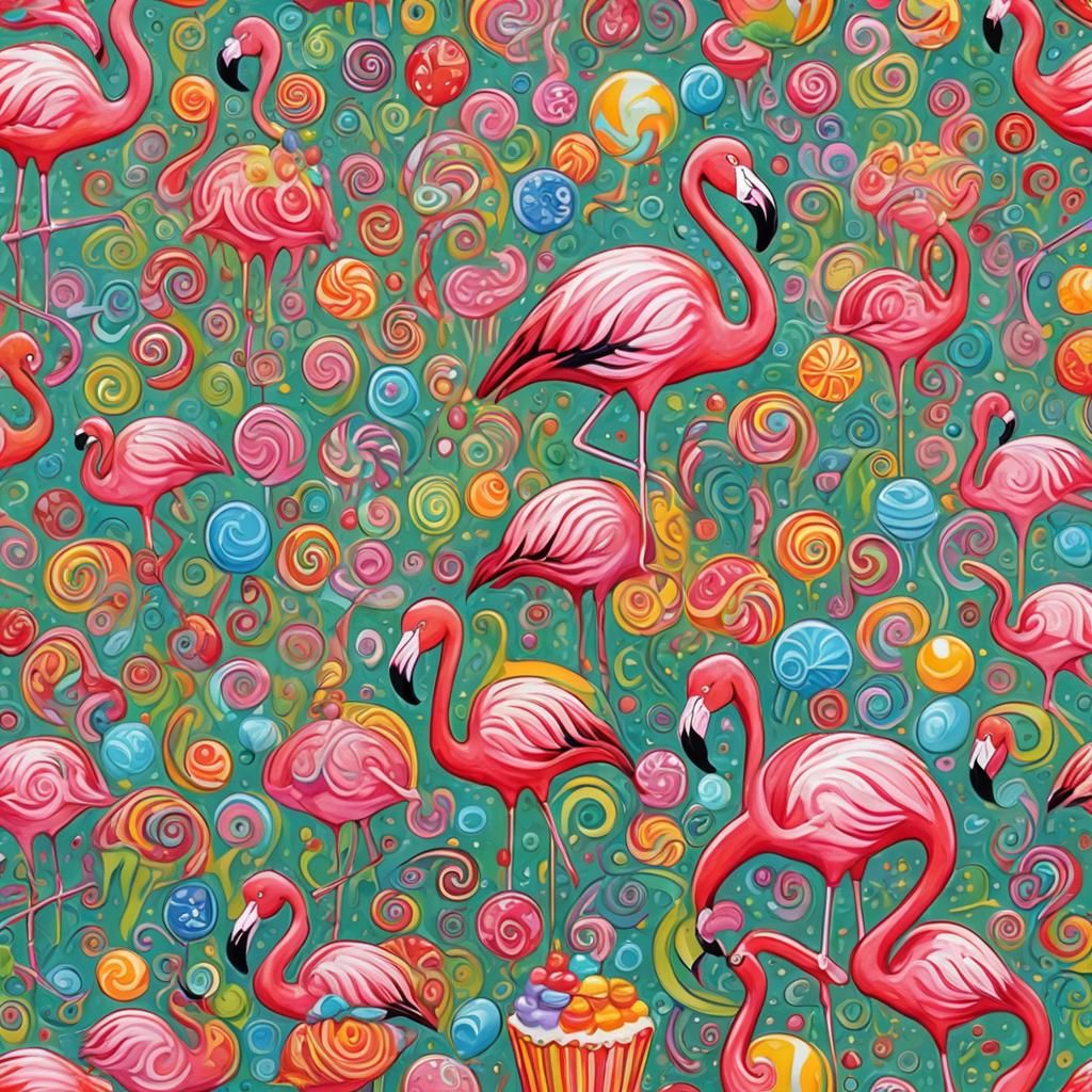 birthday with flamingo