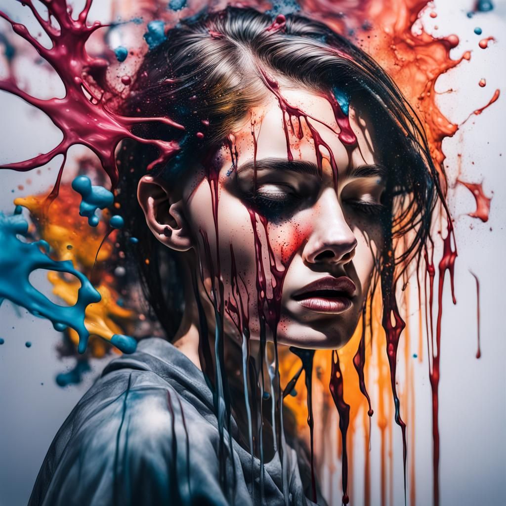 Surreal Death and Beauty in Double Exposure