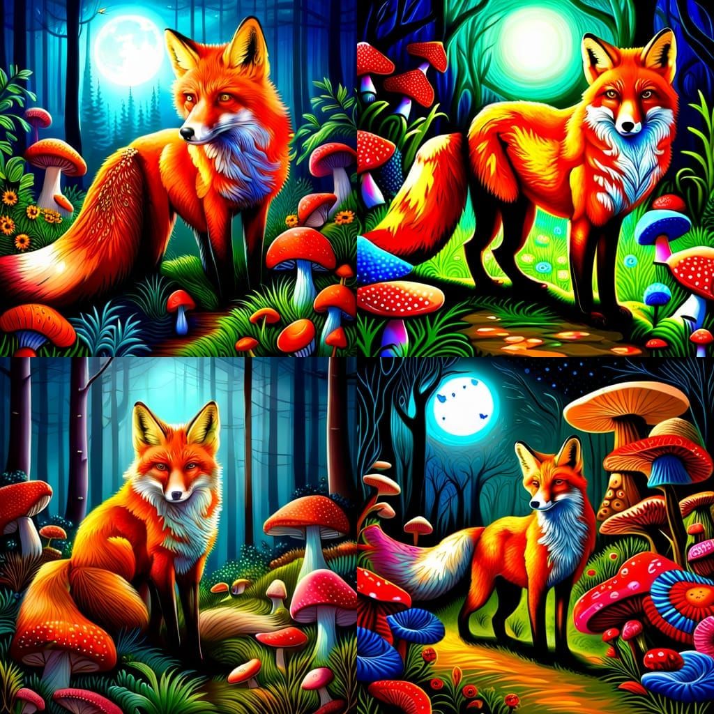 The Mystical Fox 3 - AI Generated Artwork - NightCafe Creator