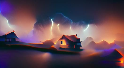 a house on a stormy night