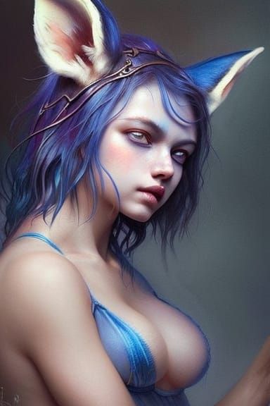 Blue Girl Fox