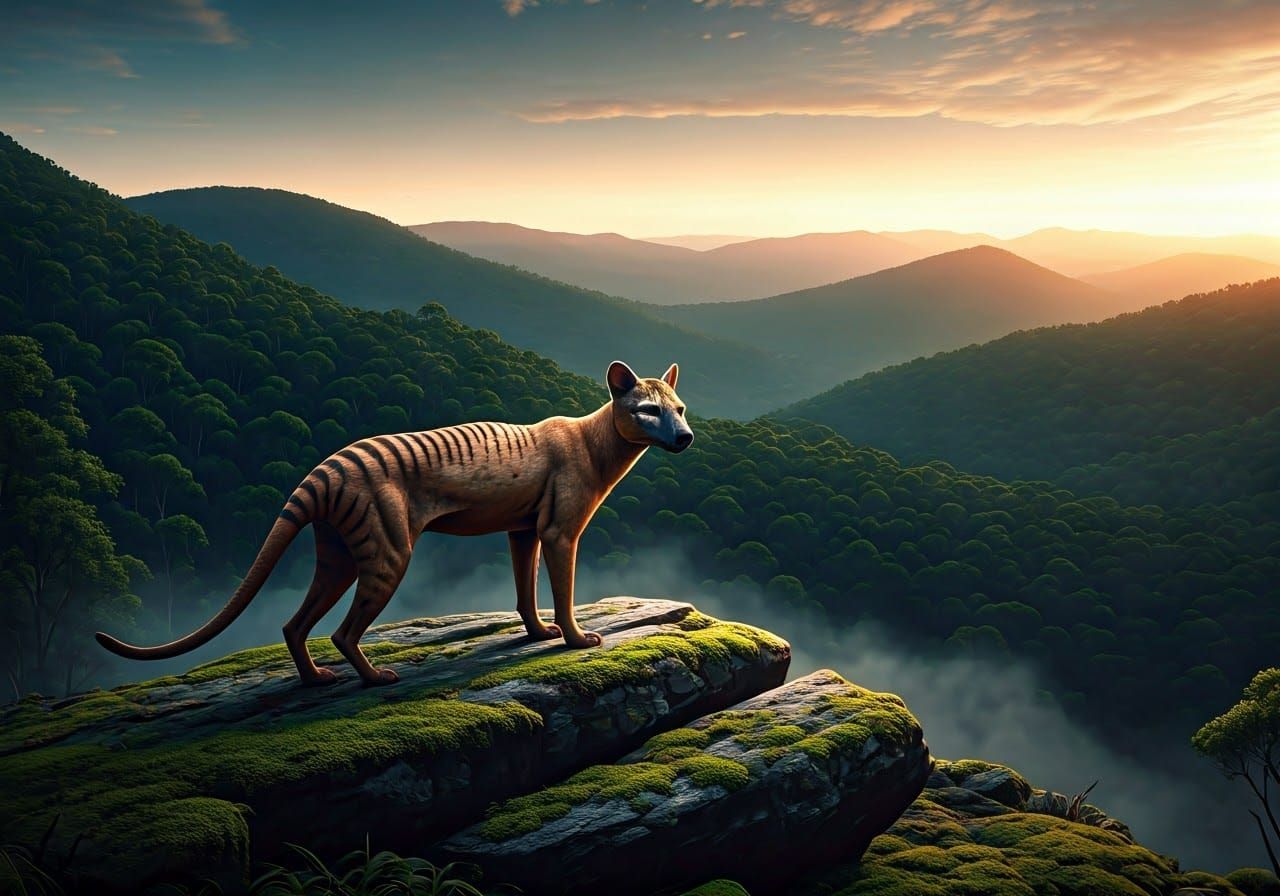 Thylacine in Tasmania  by @Alison