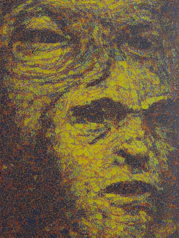 Portrait of a Young Woman in a Sunset Landscape