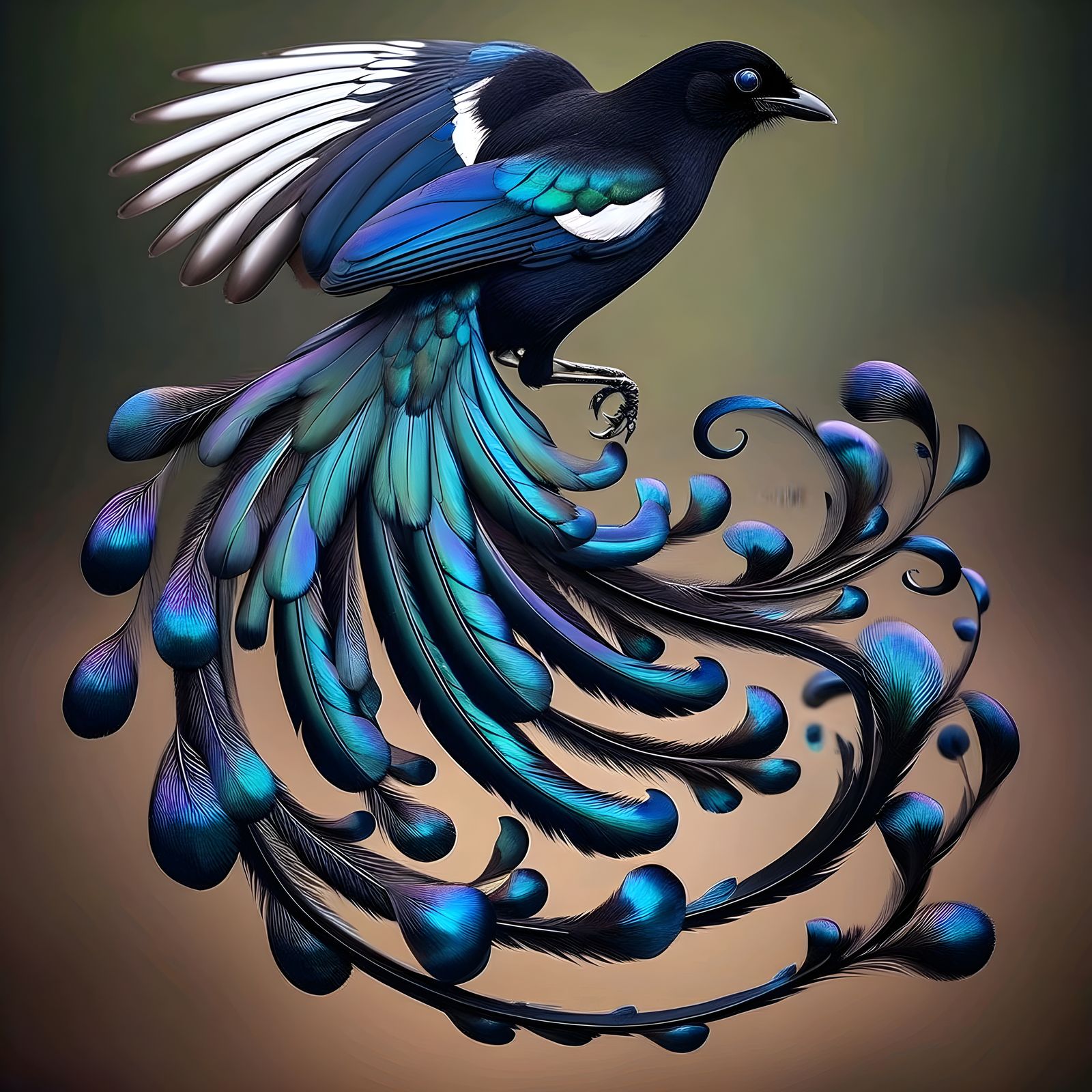 The most beautiful magpie