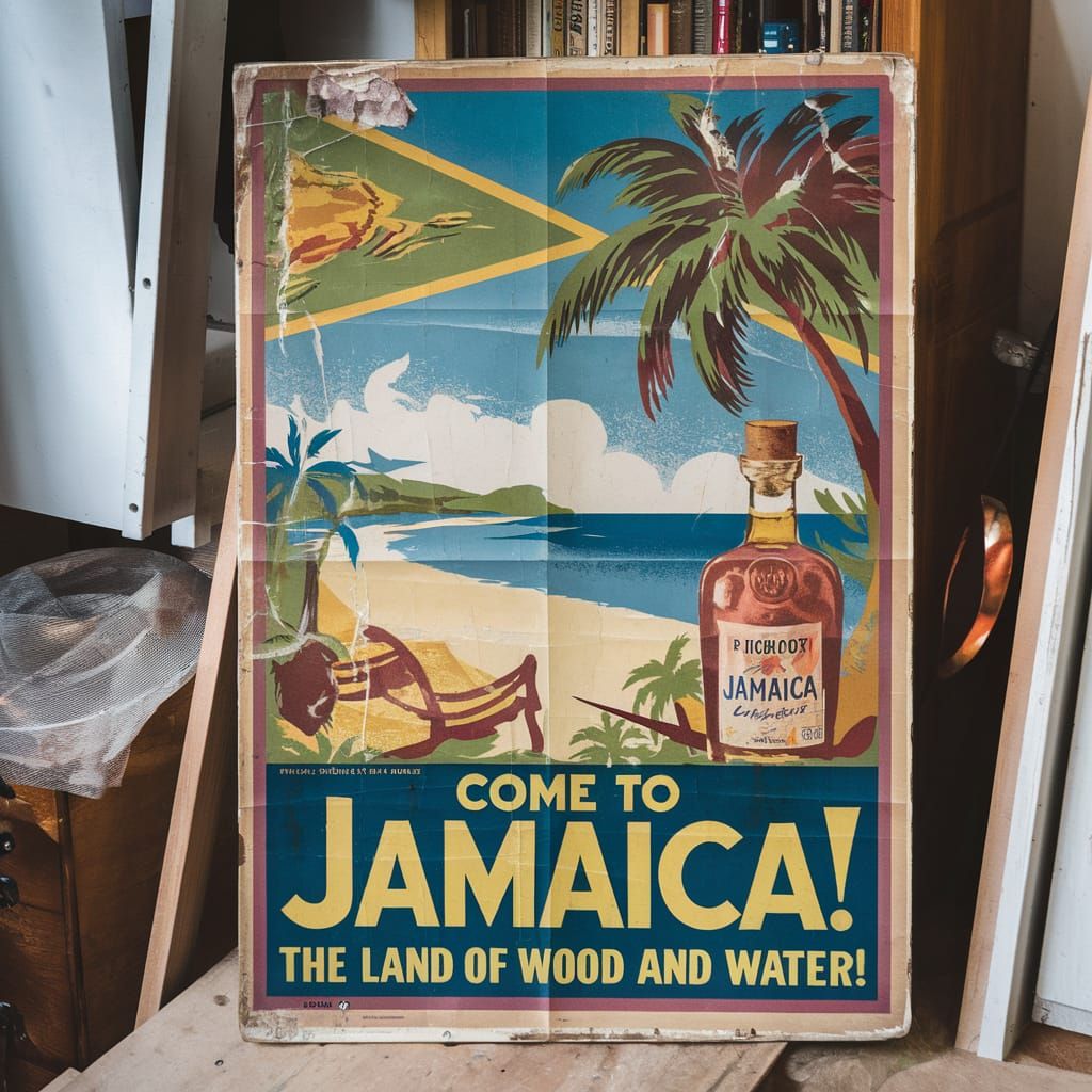 Vintage Jamaica Travel Poster  by @NovemberFox