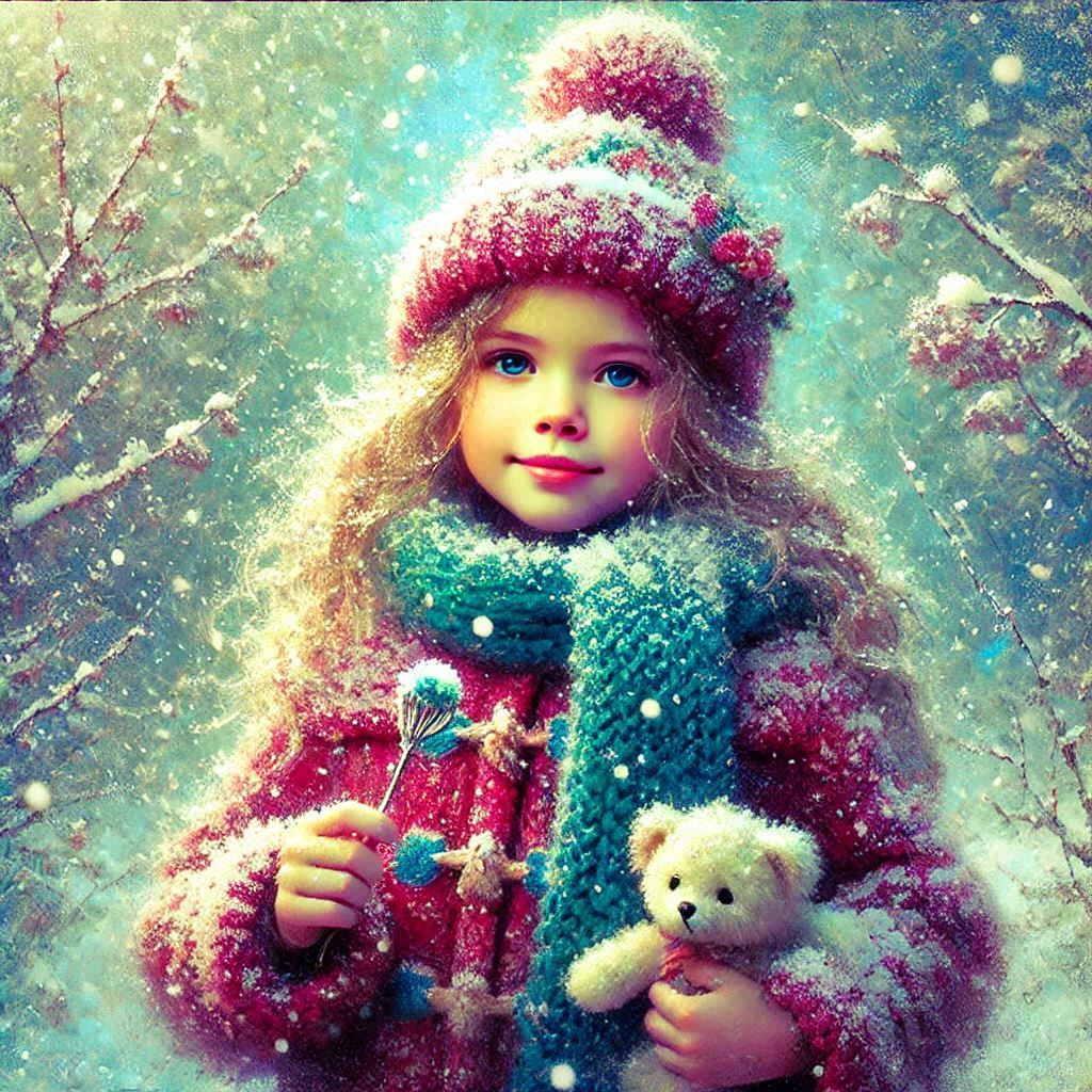 Cute girl in winter
