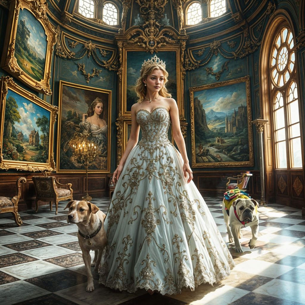 Your princess with her faithful friends  by @The GeGen