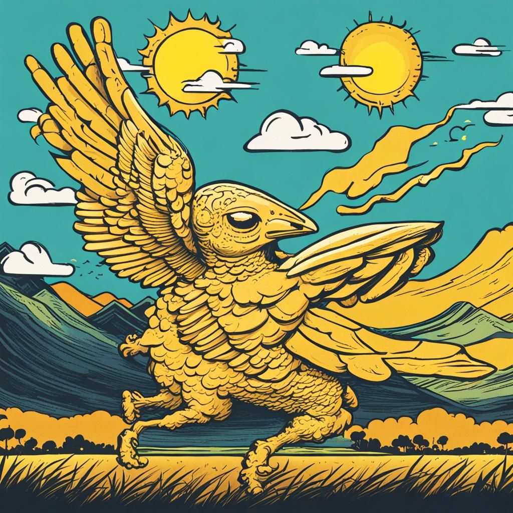 Flying Butter Stick Soaring Towards the Sun