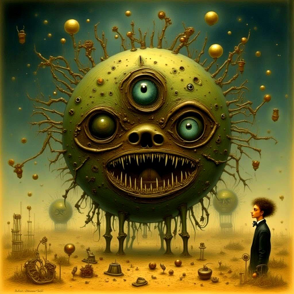 <lora:NIGHTMARE ENGINE:1.0> Surreal horror by Salvador Dali