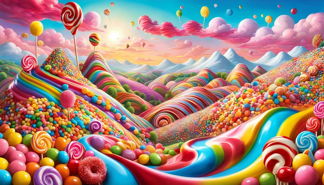 Candy Wonderland AI Generated Artwork NightCafe Creator