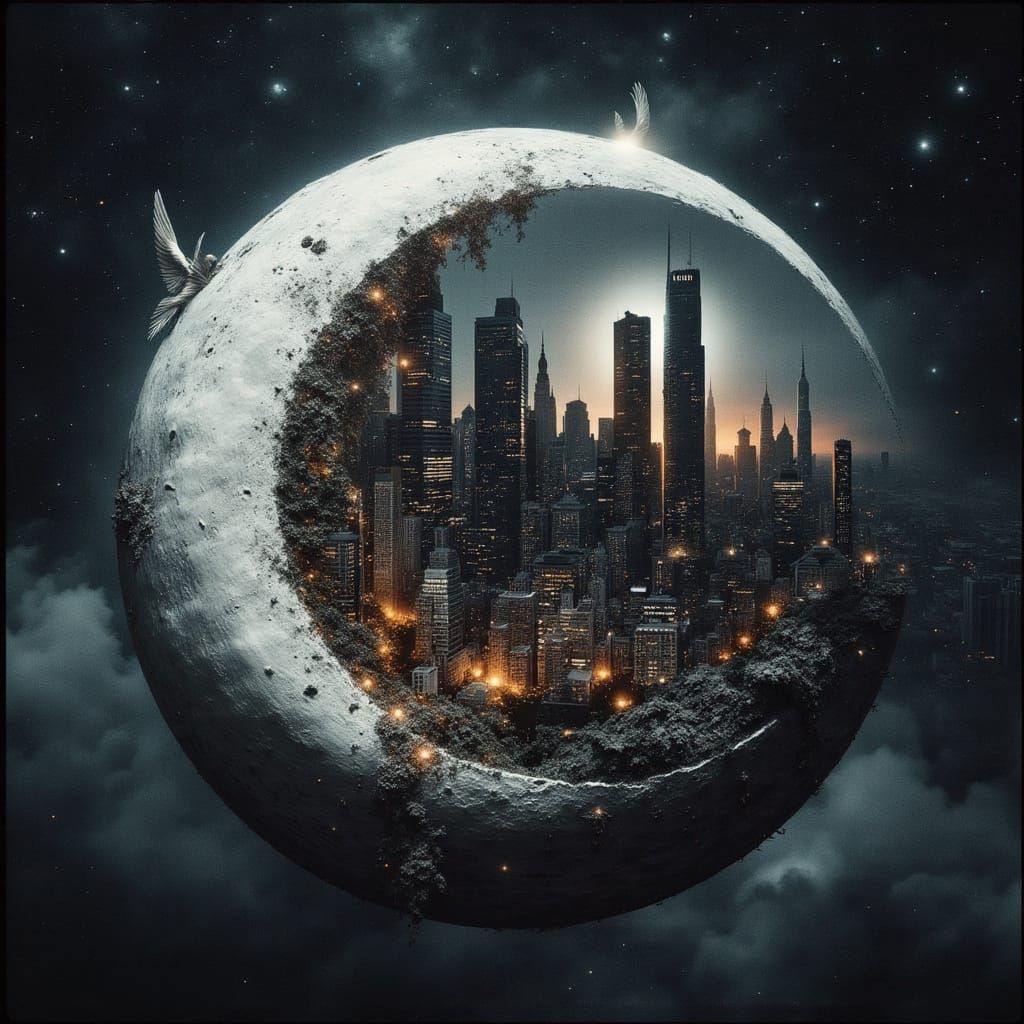 Lunar Metropolis   by @ArtByAj