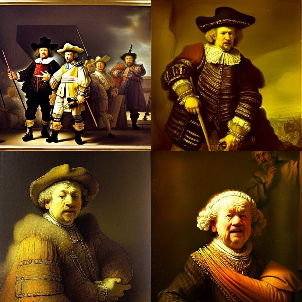 Man, Rembrandt, baroque Art, grandeur, sensuous richness, dr...