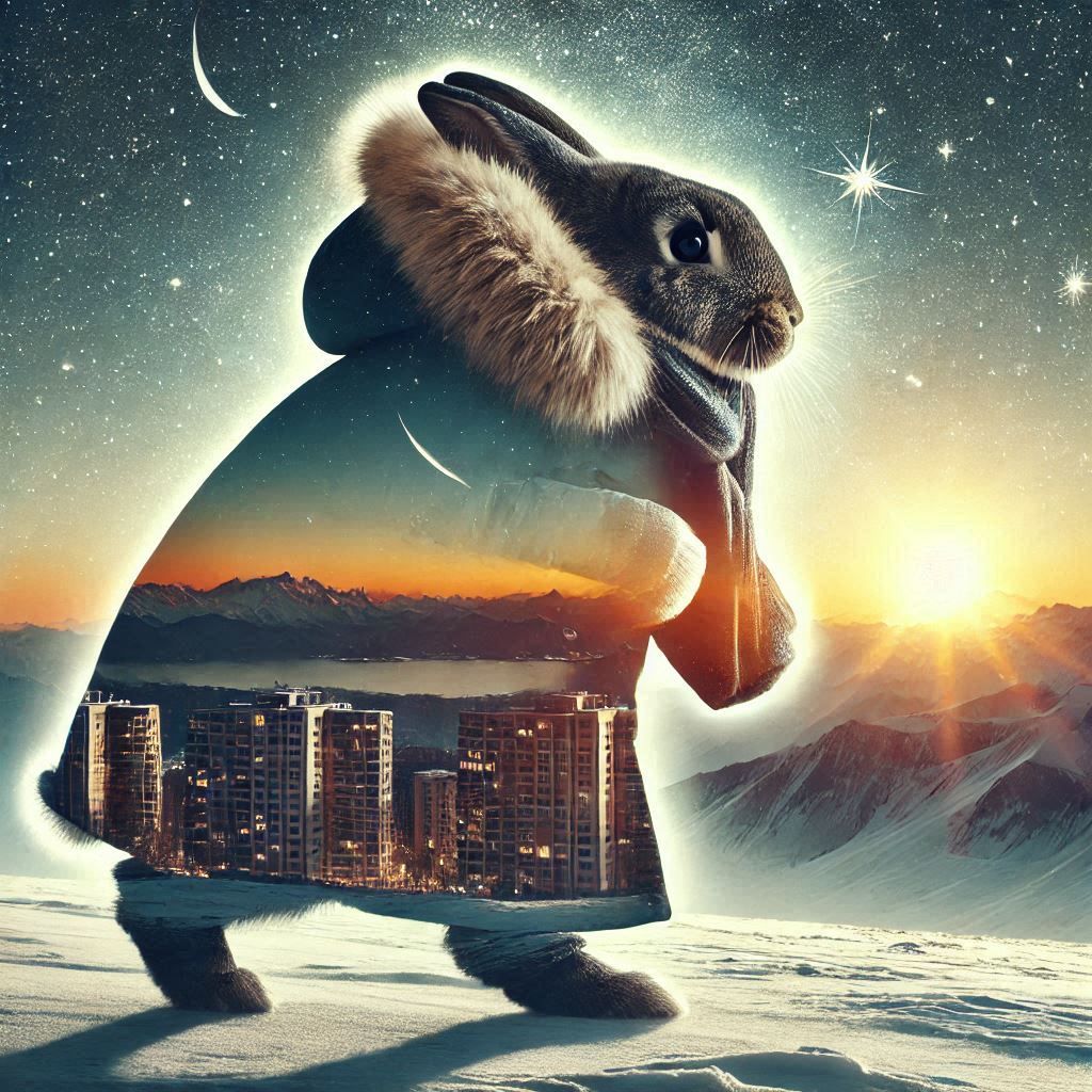 double exposure beautiful fantasy DALL-E 3 portrait landscap...