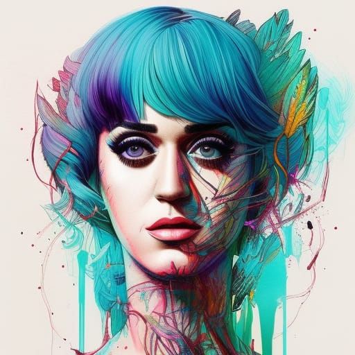 katy perry, artwork. - AI Generated Artwork - NightCafe Creator