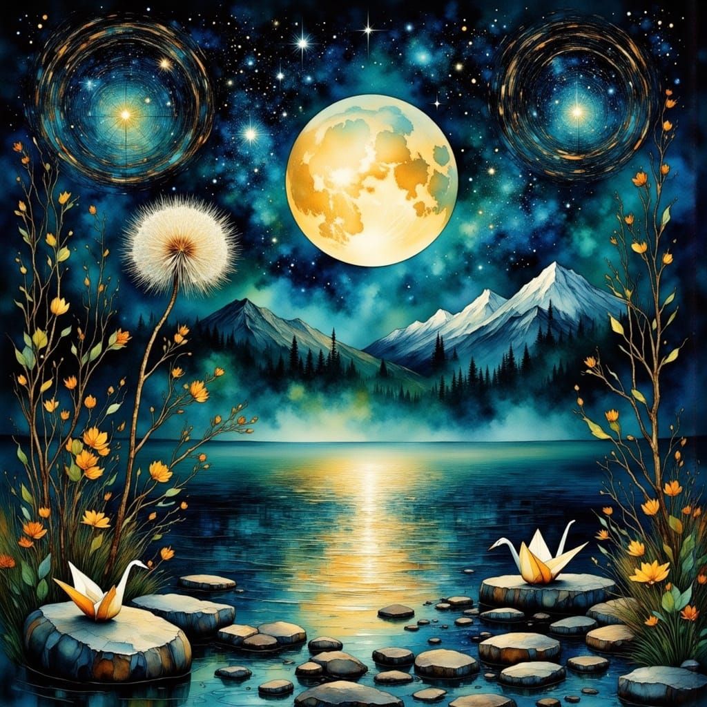 The Quiet Magic of Night Meditation 🧘   by @Teresa Ann Chesnut