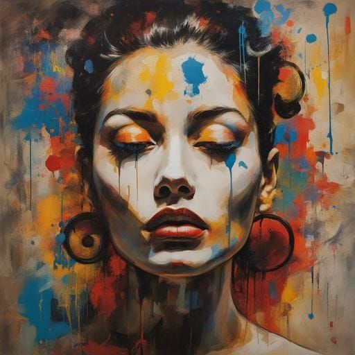 Spray paint portrait AI Generated Artwork NightCafe Creator