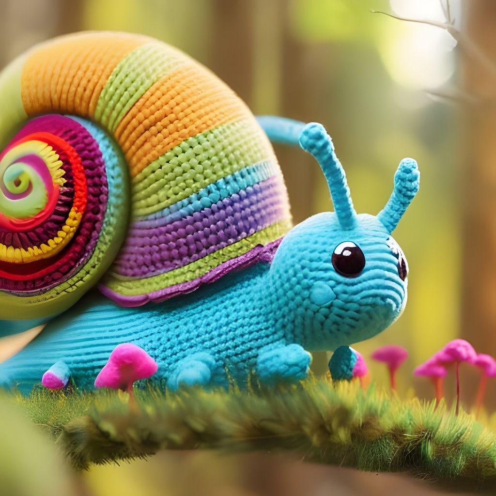 Yarn Snail  by @lapislazuli