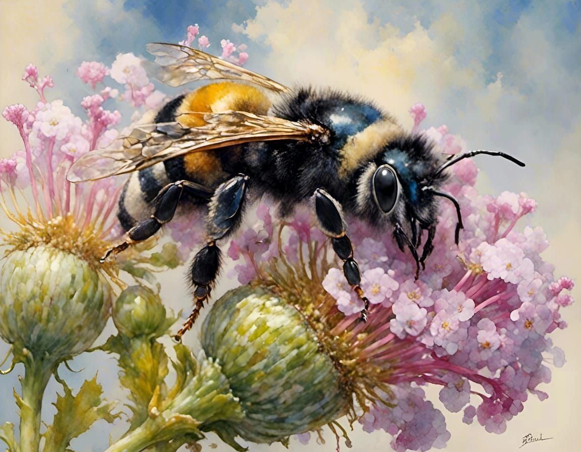Bee foraging