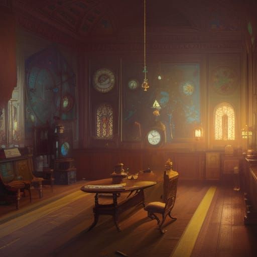 Room Full Of Clocks - Ai Generated Artwork - Nightcafe Creator